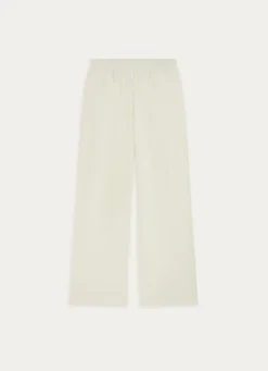 PANTALON EN VELOURS CALOU ÉCRU