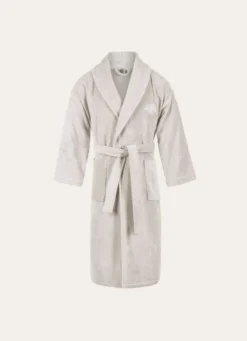 PEIGNOIR DE BAIN BRODÉ EN ÉPONGE 400GR GRIS CLAIR