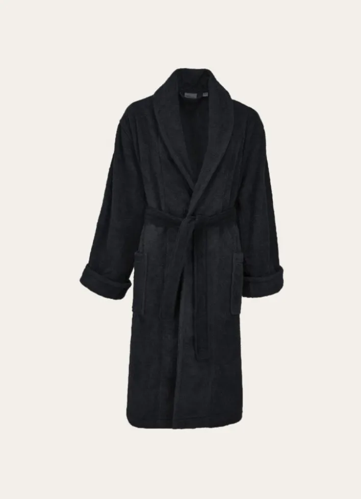 PEIGNOIR DE BAIN UNI EN ÉPONGE 450GR NOIR