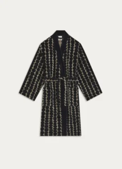 PEIGNOIR KIMONO JACQUARD MOTIF GÉOMÉTRIQUE MULTICOLORE