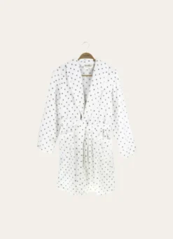 PEIGNOIR TOUT DOUX À POIS ECRU