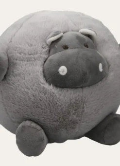 PELUCHE HIPPOPOTAME ROND GRIS