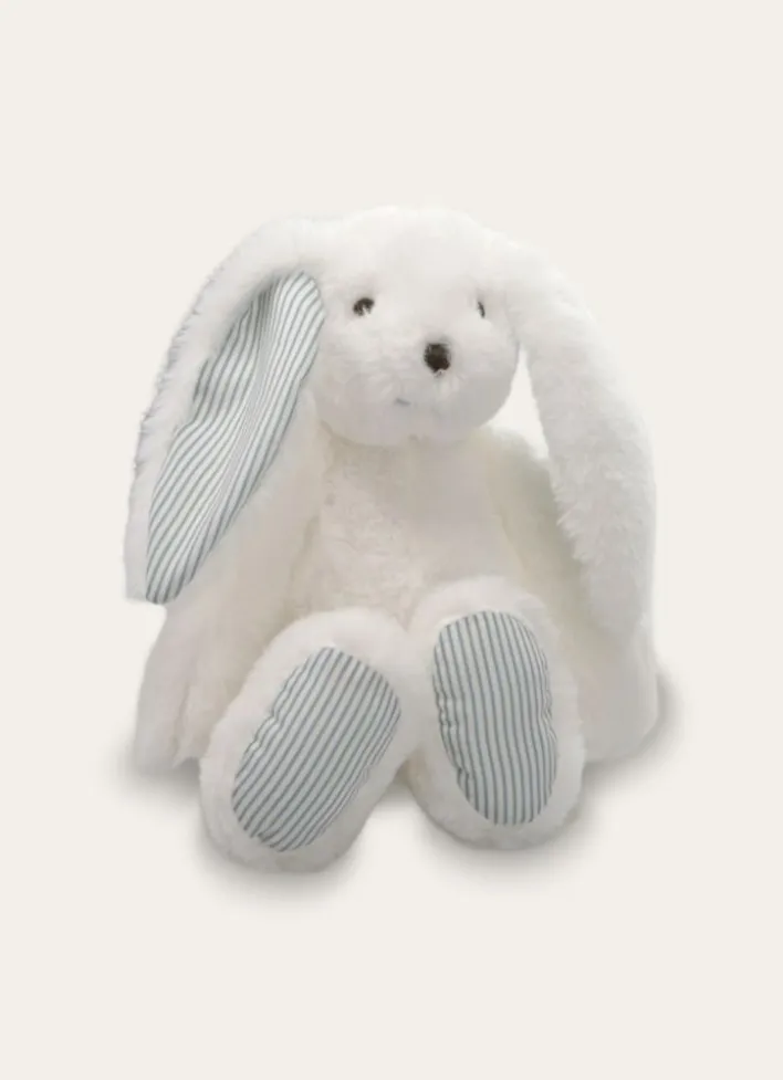 PELUCHE LAPIN BLANC/BLEU