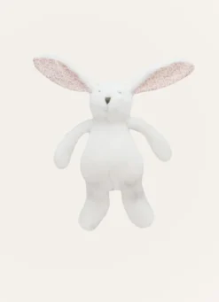 PELUCHE LAPIN BLANC/ROSE