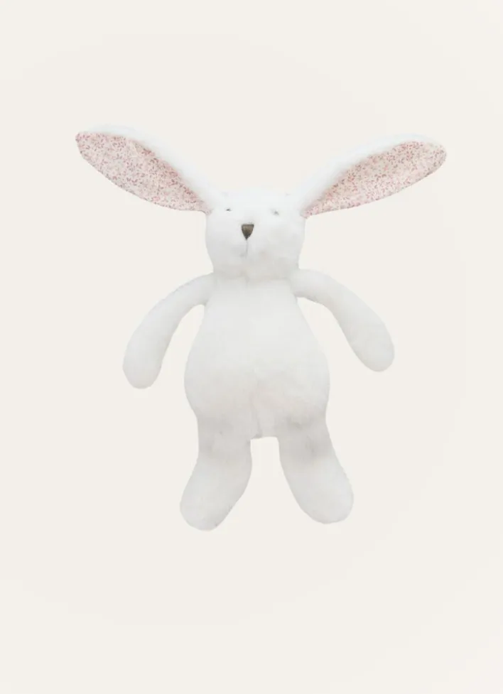 PELUCHE LAPIN BLANC/ROSE