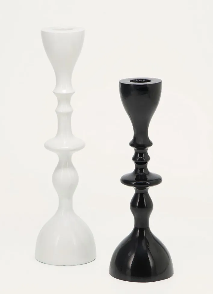 PETIT BOUGEOIR EN ALUMINIUM FINITION LAQUÉE Noir