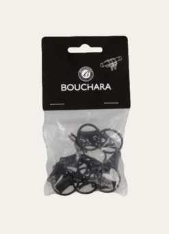 PETITS ANNEAUX À PINCES POUR RIDEAUX- DIAM2,2CM NOIR