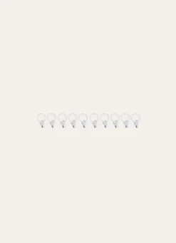 PETITS ANNEAUX À PINCES POUR RIDEAUX- DIAM2,2CM BLANC