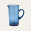 PICHET EN VERRE BULLÉ TEINTÉ BLEU PACIFIQUE