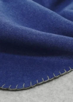 PLAID POLAIRE BICOLORE BLEU