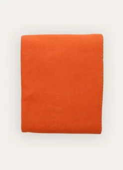 PLAID POLAIRE BICOLORE ORANGE