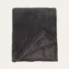 PLAID POLAIRE UNI DOUX ANTHRACITE