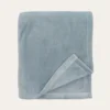 PLAID POLAIRE UNI DOUX BLEU DOUX