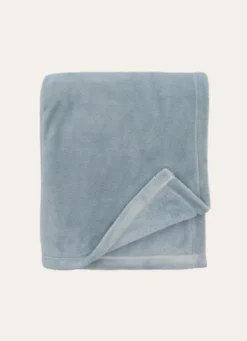 PLAID POLAIRE UNI DOUX BLEU DOUX