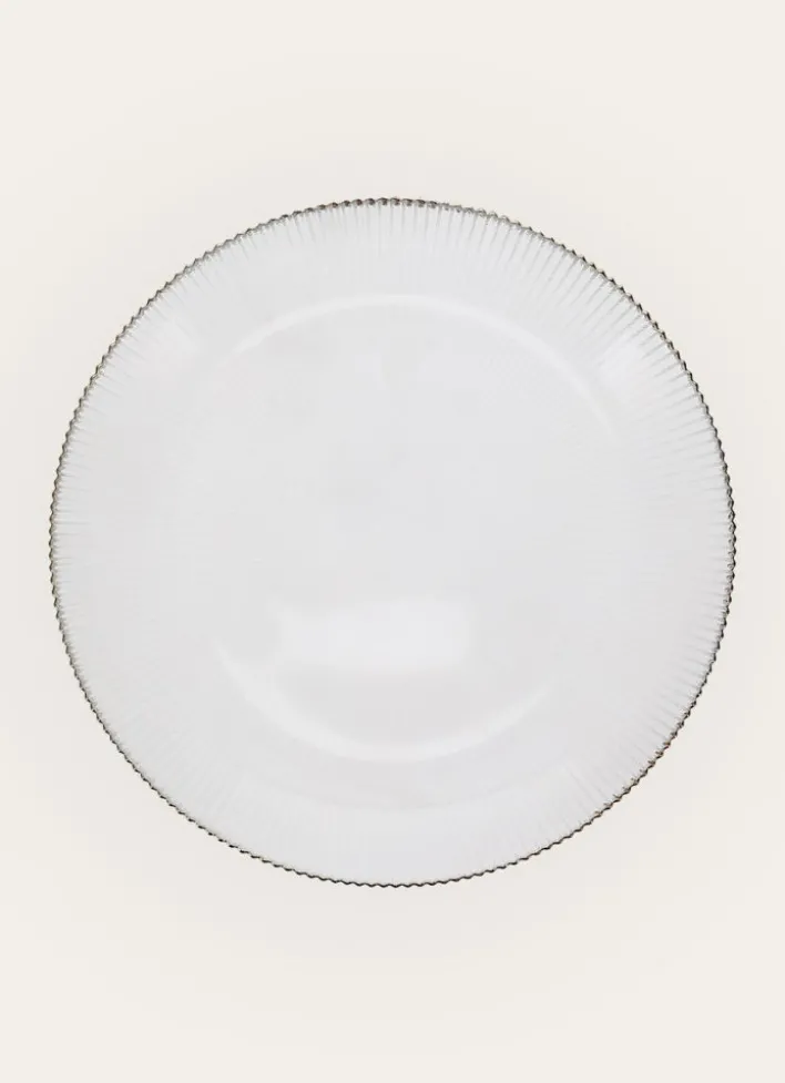 PLAT DE PRESENTATION EN VERRE ÉCLATANT TRANSPARENT
