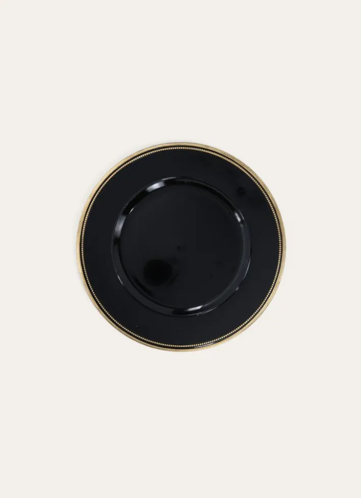 PLAT DE PRÉSENTATION AVEC UN LISERÉ NOIR/OR