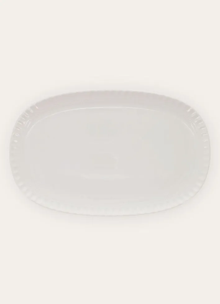 PLAT OVALE EN PORCELAINE BLANC