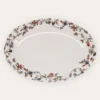 PLAT OVALE EN PORCELAINE JISPAHAN BLANC