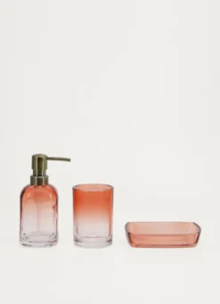 PORTE-BROSSE À DENTS EN VERRE DÉGRADÉ ORPHÉE ROSE/CORAIL