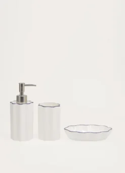 PORTE-BROSSES À DENTS EN CÉRAMIQUE CUBA BLANC