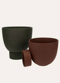 POT MATT EN TERRE CUITE MARRON
