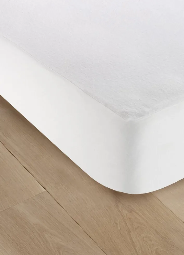 PROTÈGE-MATELAS MOLLETON DE COTON ABSORBANT 220GR BLANC