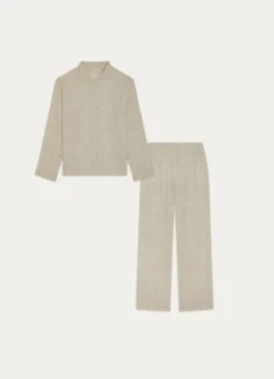 PYJAMA IMPRIMÉ EN GAZE DE COTON FLOCO BLANC
