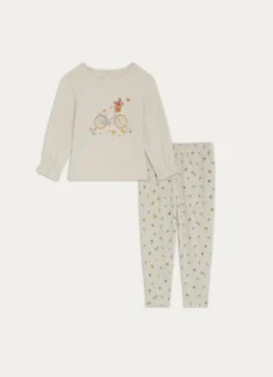 PYJAMA 2 PIÈCES EN COTON IMPRIMÉ EGLANTINE ECRU