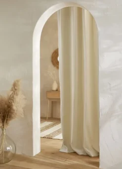 RIDEAU EN VELOURS CHENILLE UNI NATUREL