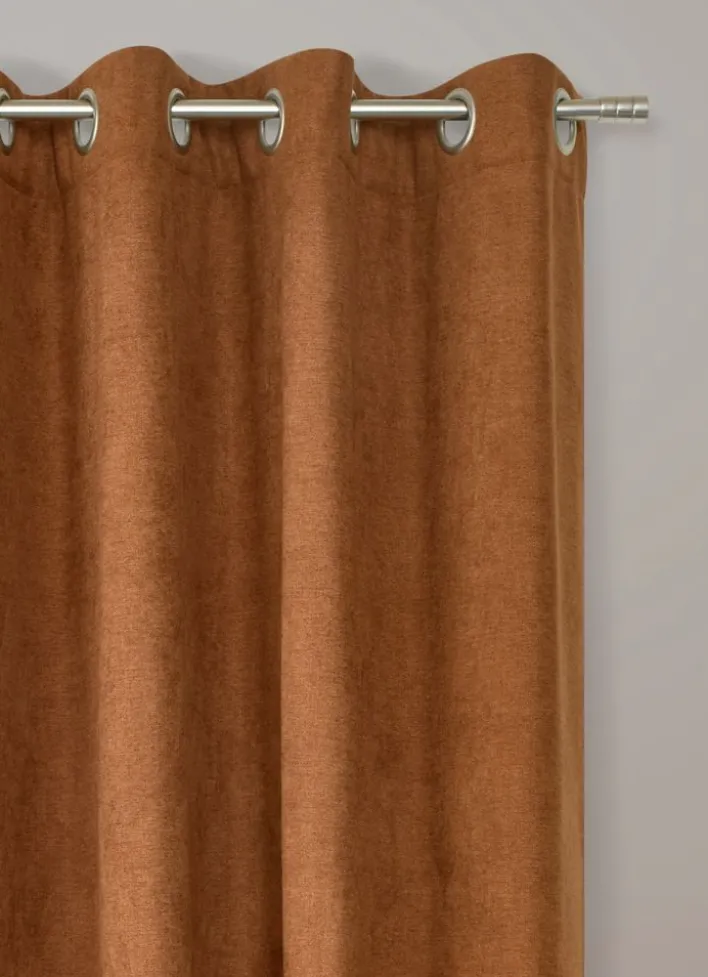 RIDEAU THERMIQUE UNI EFFET VELOURS MAT ECUREUIL