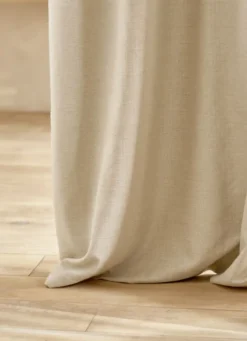 RIDEAU UNI TEXTURÉ BEIGE