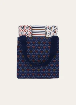 SAC DE 3 TORCHONS ELYO MULTICOLORE