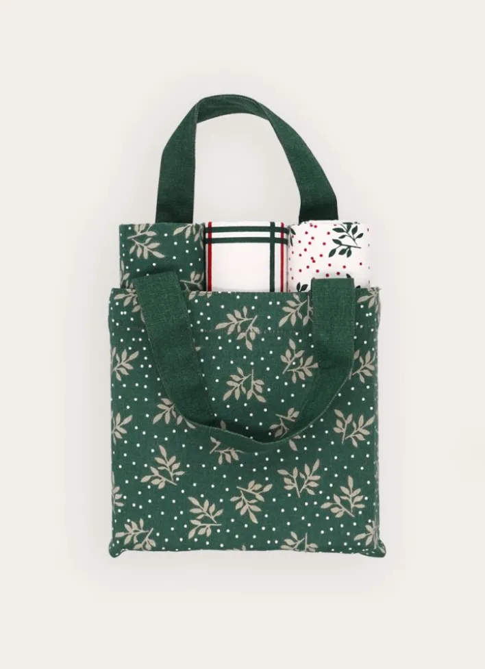 SAC DE 3 TORCHONS EN COTONMULTICOLORE
