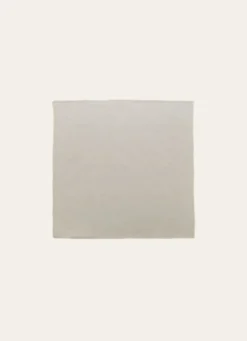 SERVIETTE DE TABLE EN COTON ET LIN BOURDON COLORÉ MASTIC