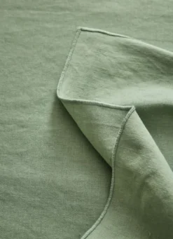 SERVIETTE DE TABLE EN COTON ET LIN BOURDON COLORÉ AMANDE