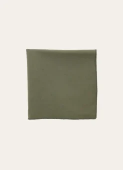 SERVIETTE DE TABLE EN COTON ET LIN BOURDON COLORÉ LICHEN