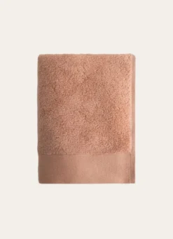 SERVIETTE DE TOILETTE COTON MOELLEUX ZÉRO TORSION BEIGE ROSE