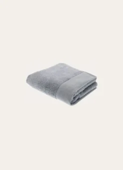 SERVIETTE DE TOILETTE COTON MOELLEUX ZÉRO TORSION BLEU GRIS