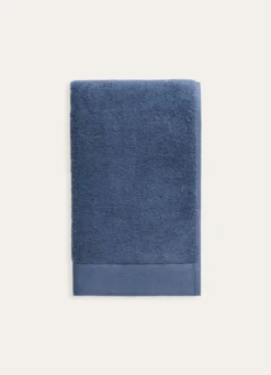 SERVIETTE DE TOILETTE COTON MOELLEUX ZÉRO TORSION BLEU BALTIQUE
