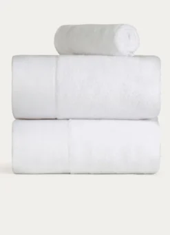 SERVIETTE DE TOILETTE COTON MOELLEUX ZÉRO TORSION BLANC