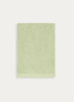 SERVIETTE DE TOILETTE EN COTON UNI BASIL VERT