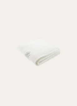 SERVIETTE DE TOILETTE EN VELOURS BRODÉE 500GR BLANC