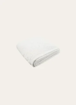 SERVIETTE DE TOILETTE LITEAU VELOURS CISELÉ BLANC