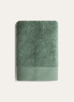 SERVIETTE DE TOILETTE UNIE EN COTON 500GR OLIVE