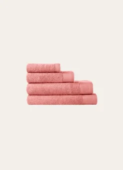 SERVIETTE DE TOILETTE UNIE EN COTON 500GR ROSE