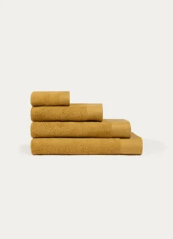 SERVIETTE DE TOILETTE UNIE EN COTON 500GR OCRE