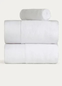 SERVIETTE INVITÉ COTON MOELLEUX ZÉRO TORSION BLANC