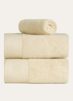 SERVIETTE INVITÉ COTON MOELLEUX ZÉRO TORSION BEIGE