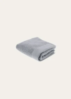 SERVIETTE INVITÉ COTON MOELLEUX ZÉRO TORSION BLEU GRIS