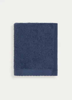 SERVIETTE INVITÉ EN COTON UNI BASIL BLEU FONCÉ